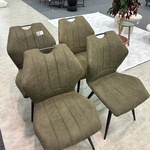 4x Eetkamerstoelen Jonas, Microvezel, groen